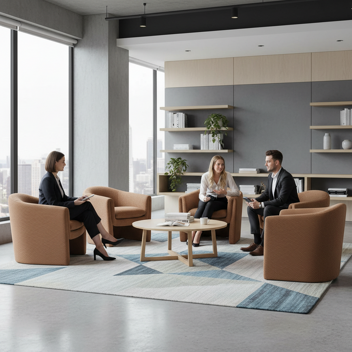 Daren Fabric Armchair - Copper