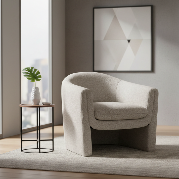 Daren Fabric Armchair - Neutral