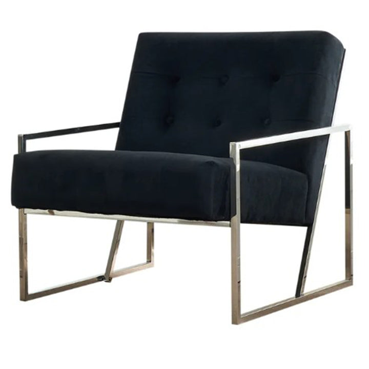 Darnell Velvet Armchair - Black