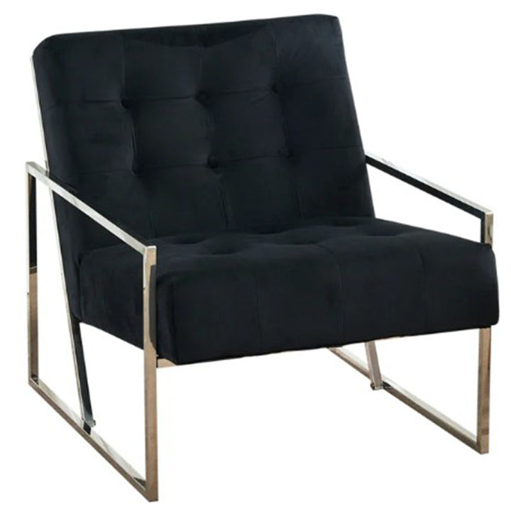 Darnell Velvet Armchair - Black