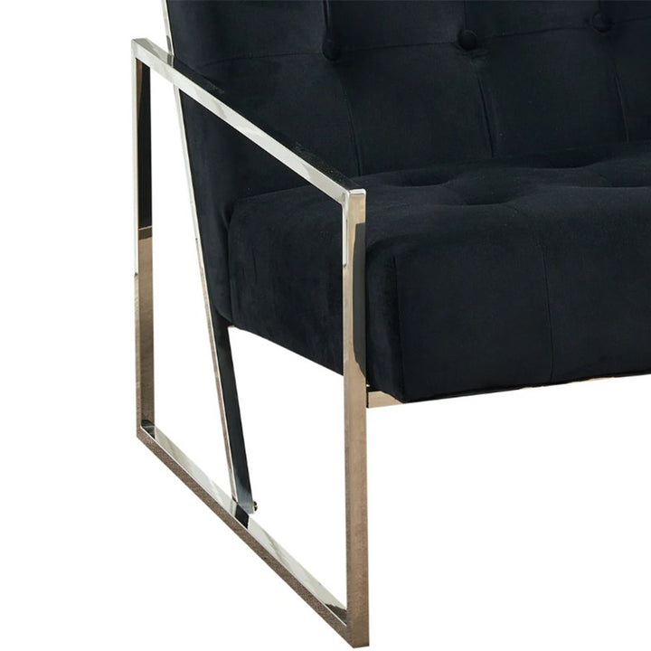 Darnell Velvet Armchair - Black