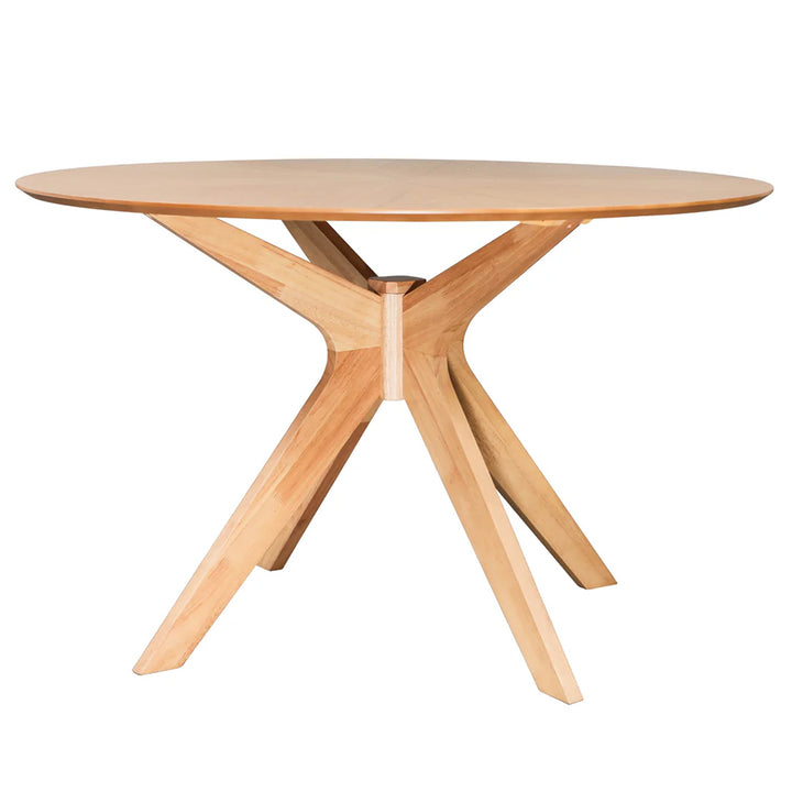 Darrel 1.2m Round Wooden Dining Table - Natural