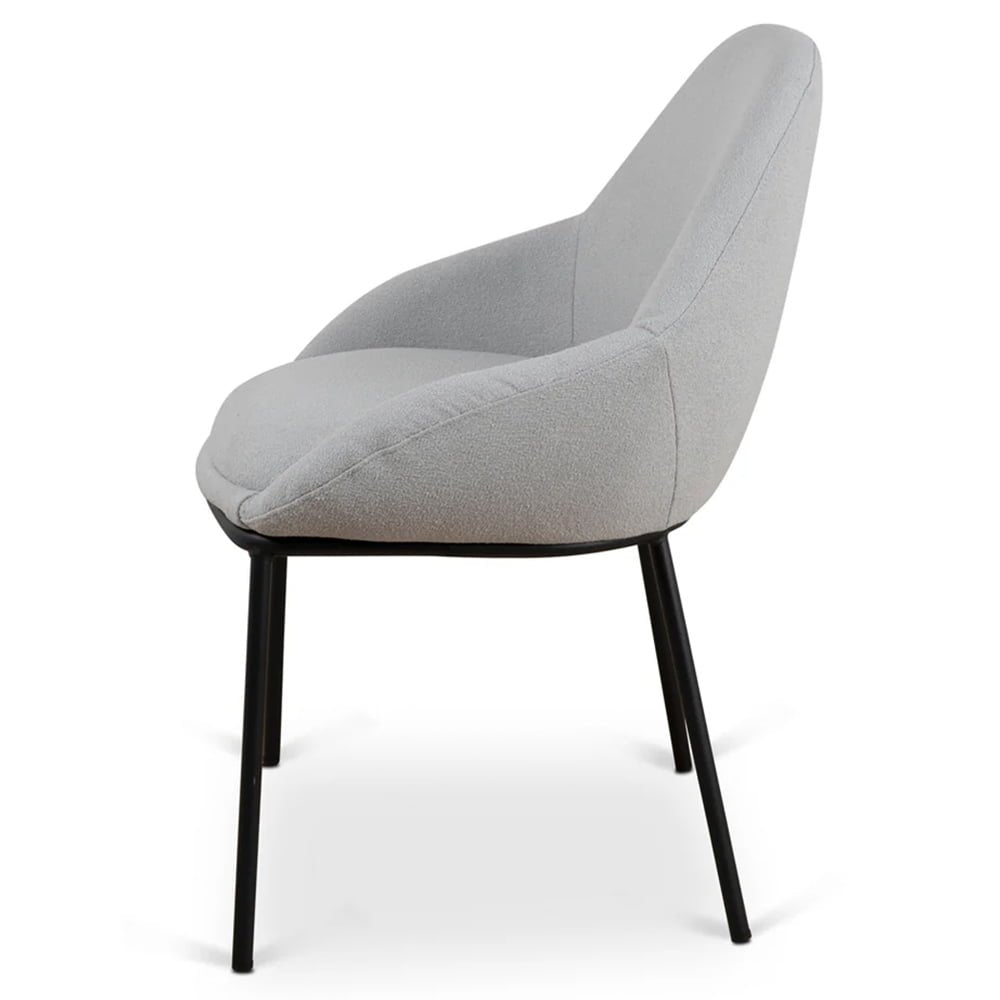Darris Fabric Dining Chair - Pale Grey