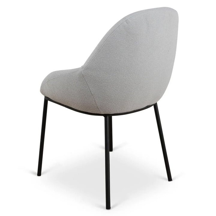 Darris Fabric Dining Chair - Pale Grey