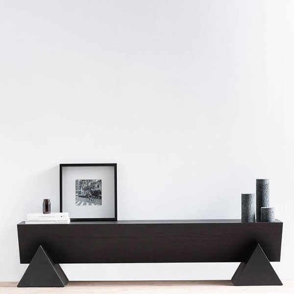 Davila 1.9m Elm Bench - Full Black