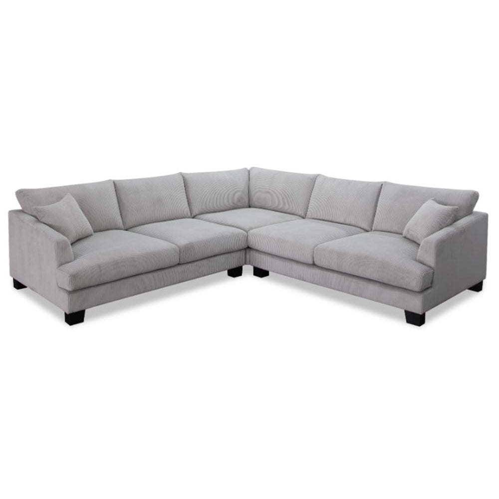 Dayton Corner Fabric Comer Sofa - Grey
