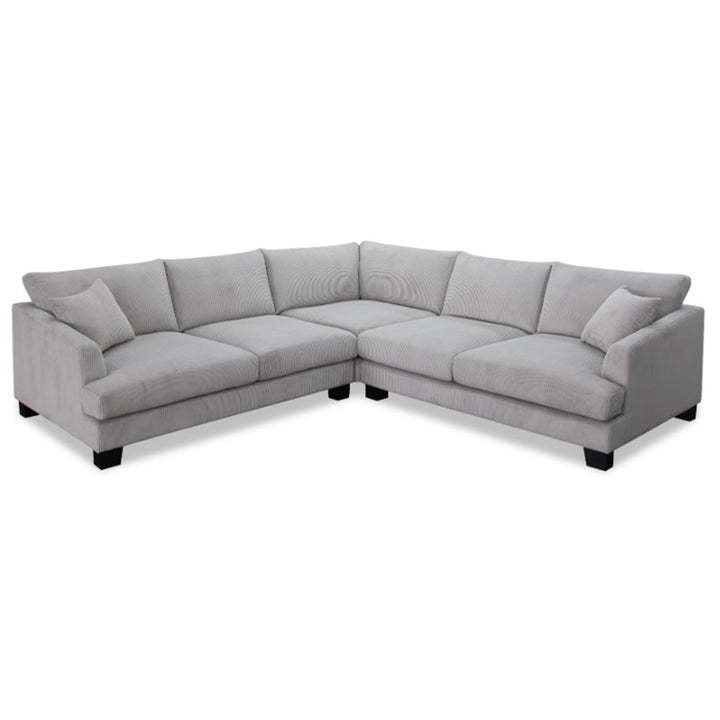 Dayton Corner Fabric Comer Sofa - Grey