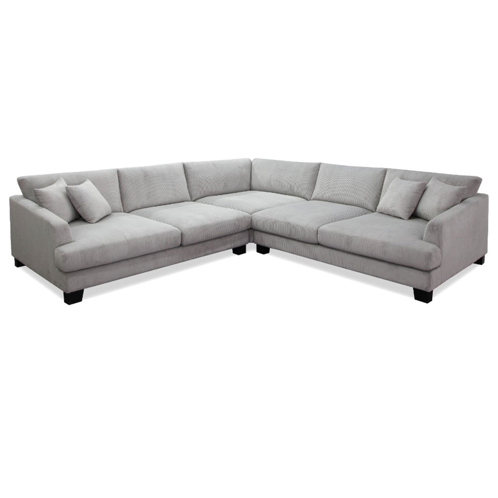 Dayton Corner Fabric Comer Sofa XL - Grey