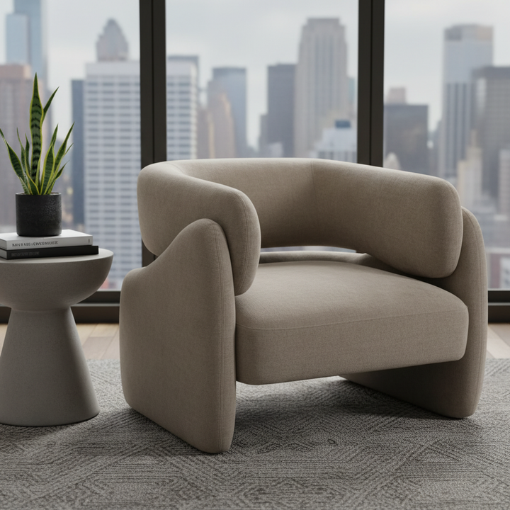 Declan Arm Chair - Taupe