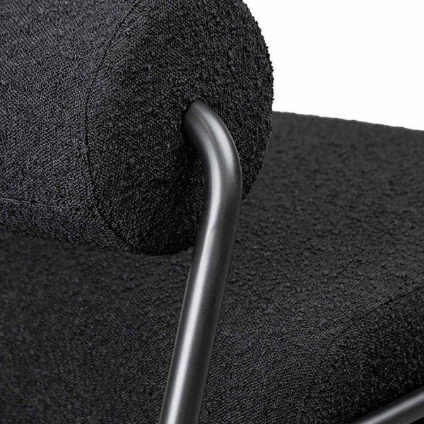 Delacruz Lounge Chair - Black Boucle