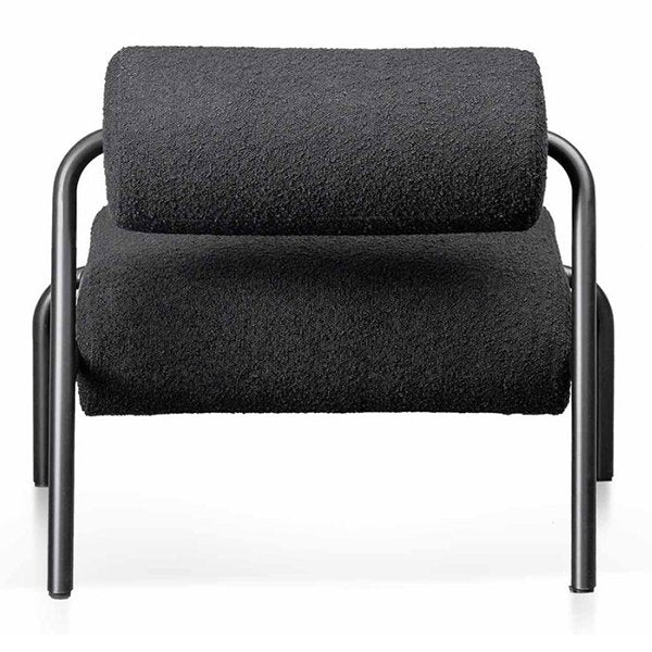 Delacruz Lounge Chair - Black Boucle