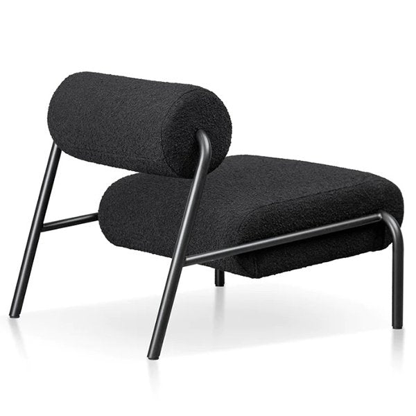 Delacruz Lounge Chair - Black Boucle