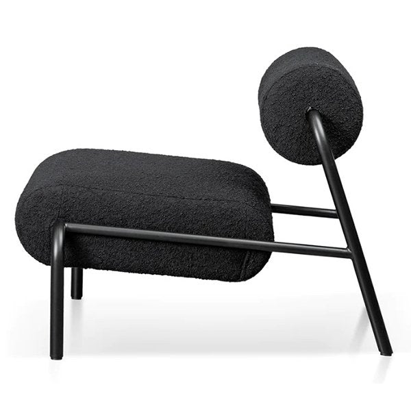 Delacruz Lounge Chair - Black Boucle