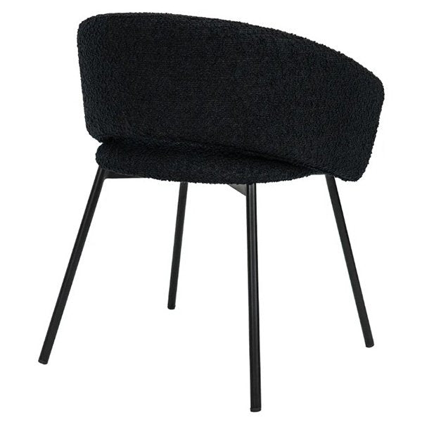 Delta Dining Chair - Black Boucle