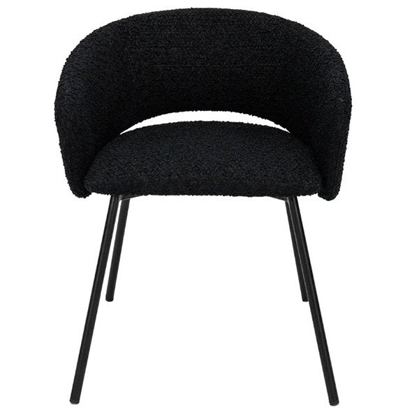 Delta Dining Chair - Black Boucle