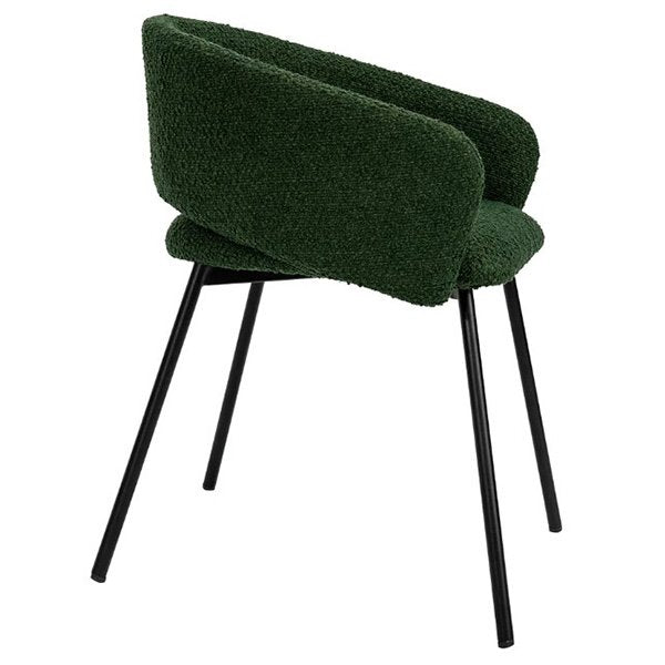 Delta Dining Chair - Green Boucle