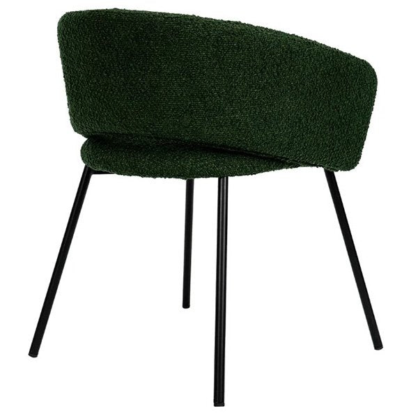 Delta Dining Chair - Green Boucle