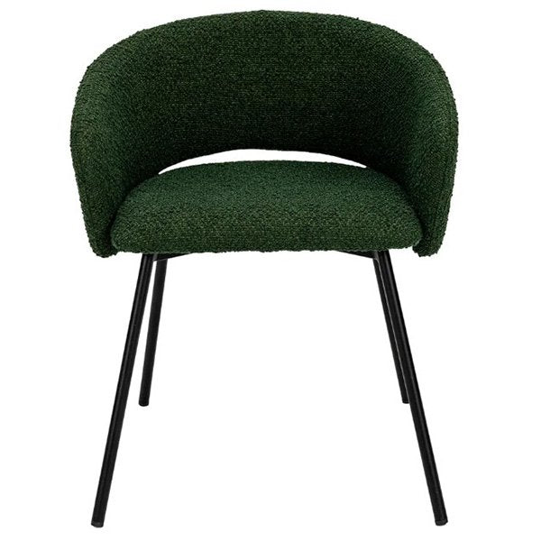 Delta Dining Chair - Green Boucle