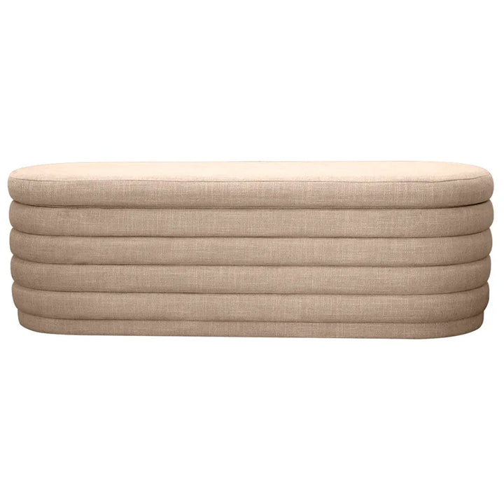 Demi Storage Bench Ottoman - Beige