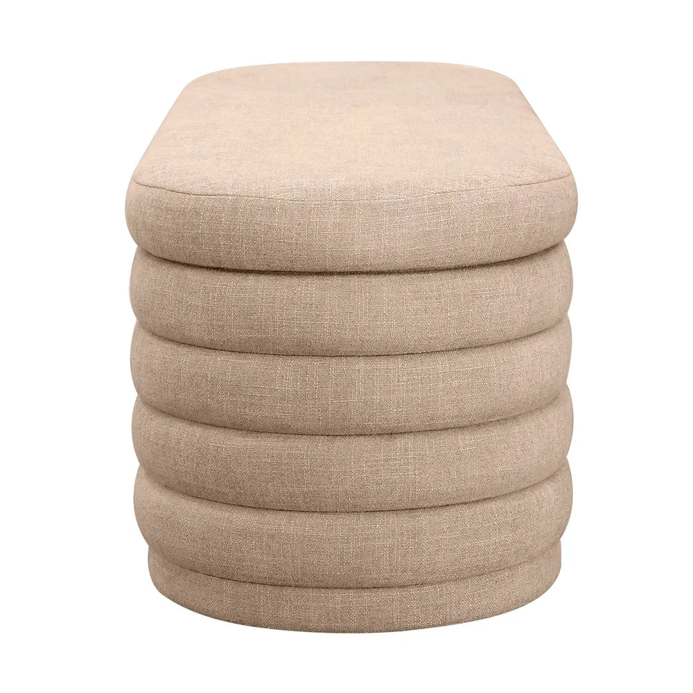 Demi Storage Bench Ottoman - Beige