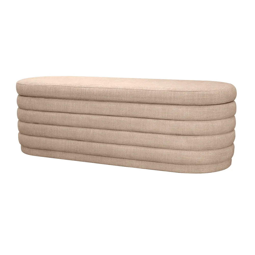 Demi Storage Bench Ottoman - Beige