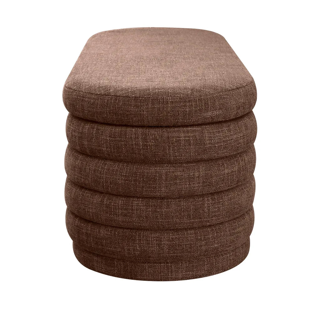 Demi Storage Bench Ottoman - Chocolate
