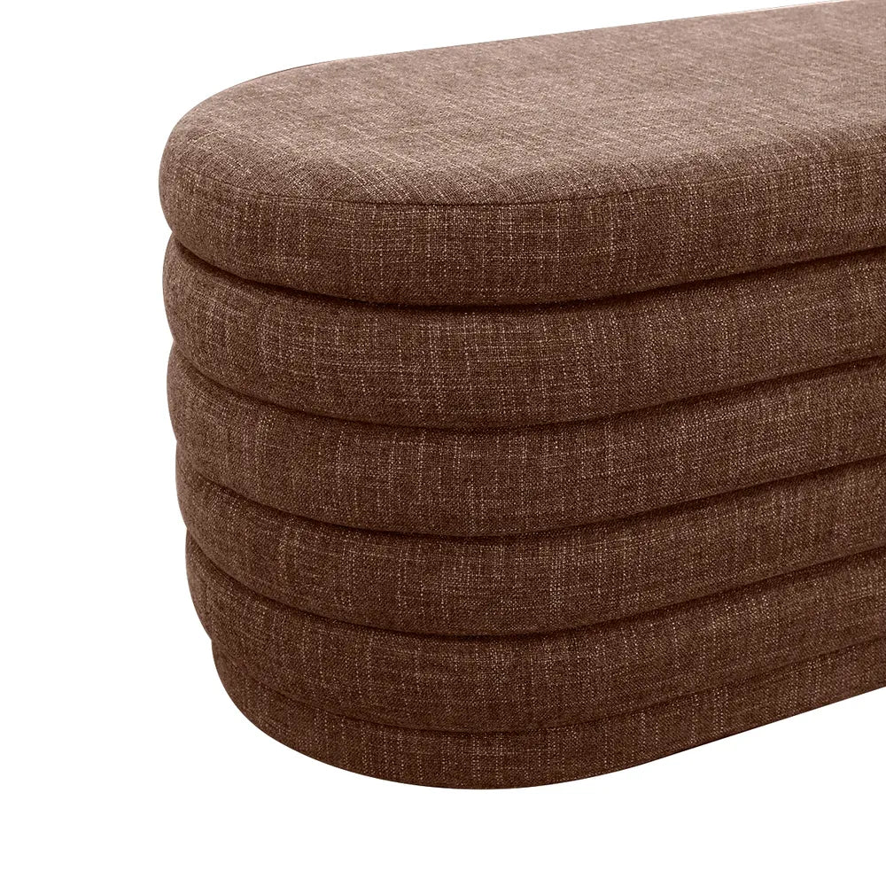 Demi Storage Bench Ottoman - Chocolate
