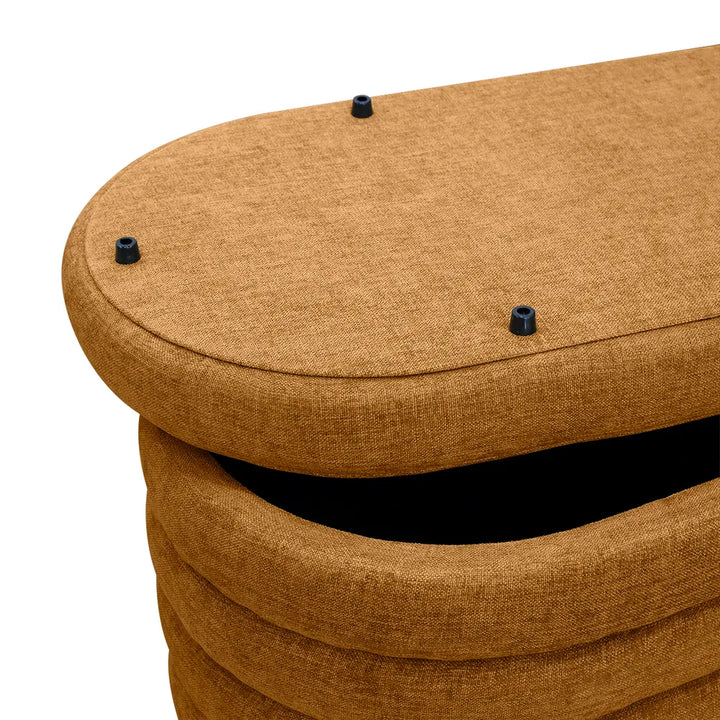 Demi Storage Bench Ottoman - Mustard