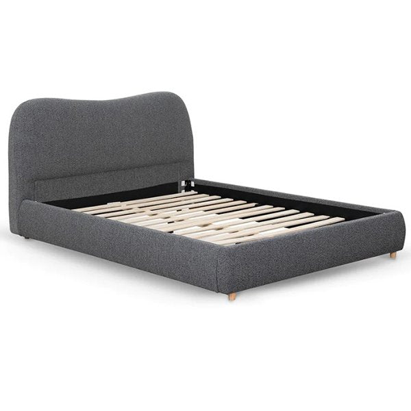 Diaz Queen Bed Frame - Charcoal Boucle