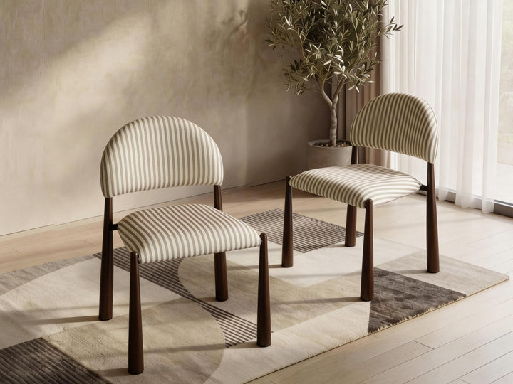 Dimitri Upholstered Dining Chairs (Set of 2) - Beige