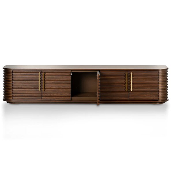 Domenic 2.3m TV Entertainment Unit - Walnut