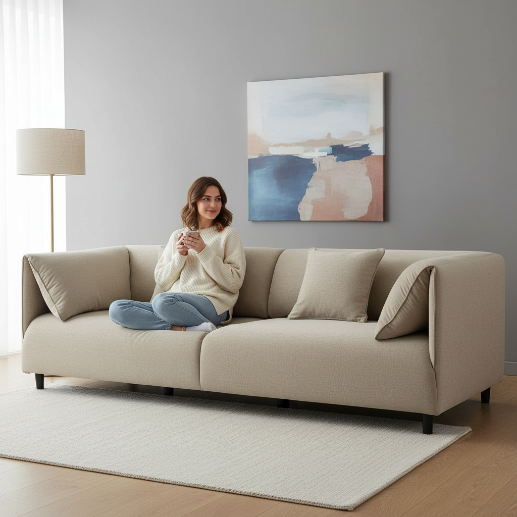 Dominic 3 Seater Sofa - Wheat