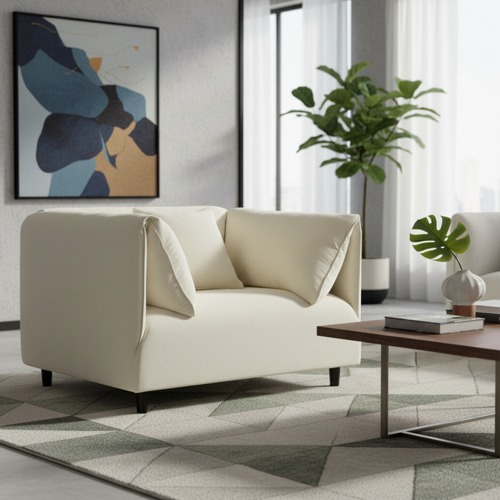Dominic Arm Chair - Ivory