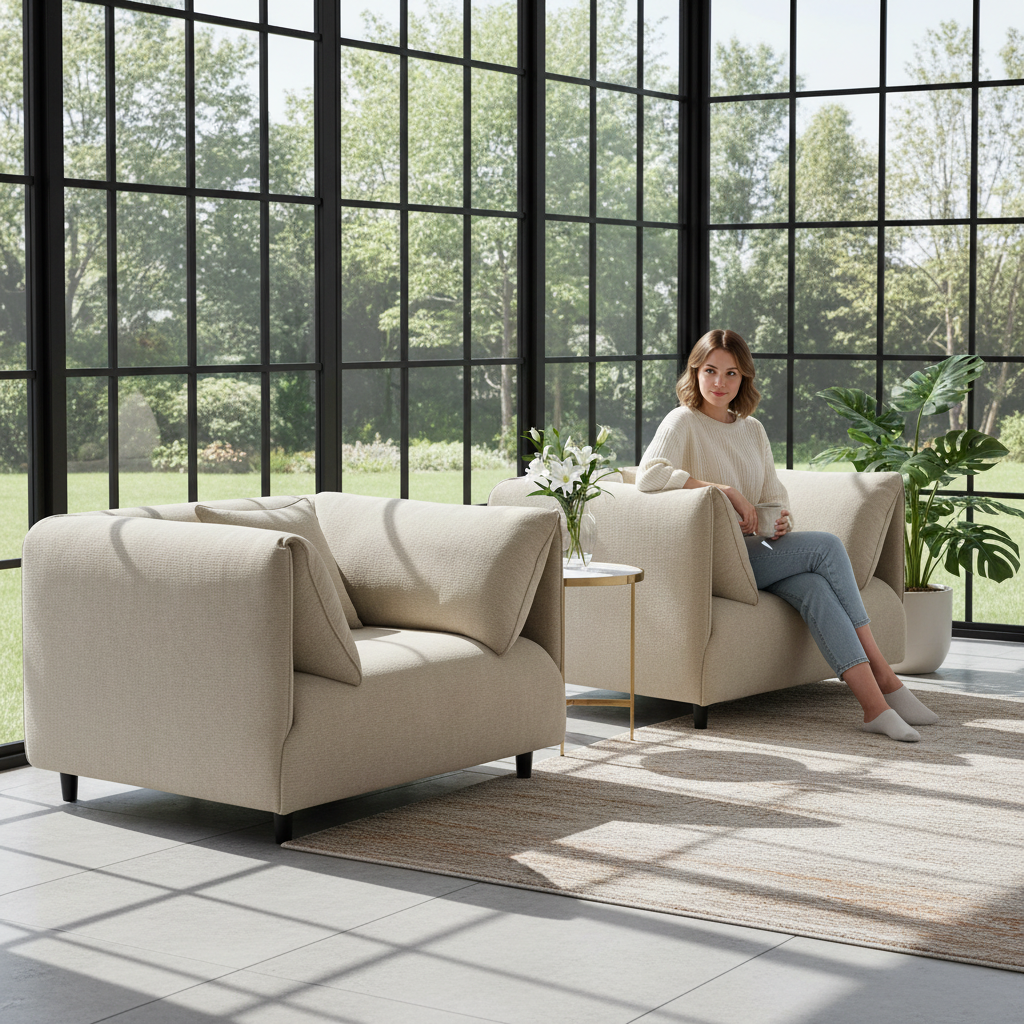 Dominic Arm Chair - Wheat