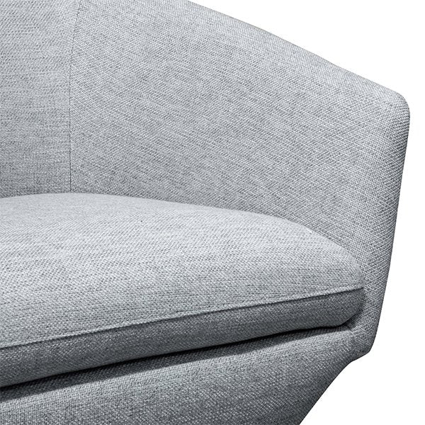 Donna Fabric Lounge Chair - Light Grey