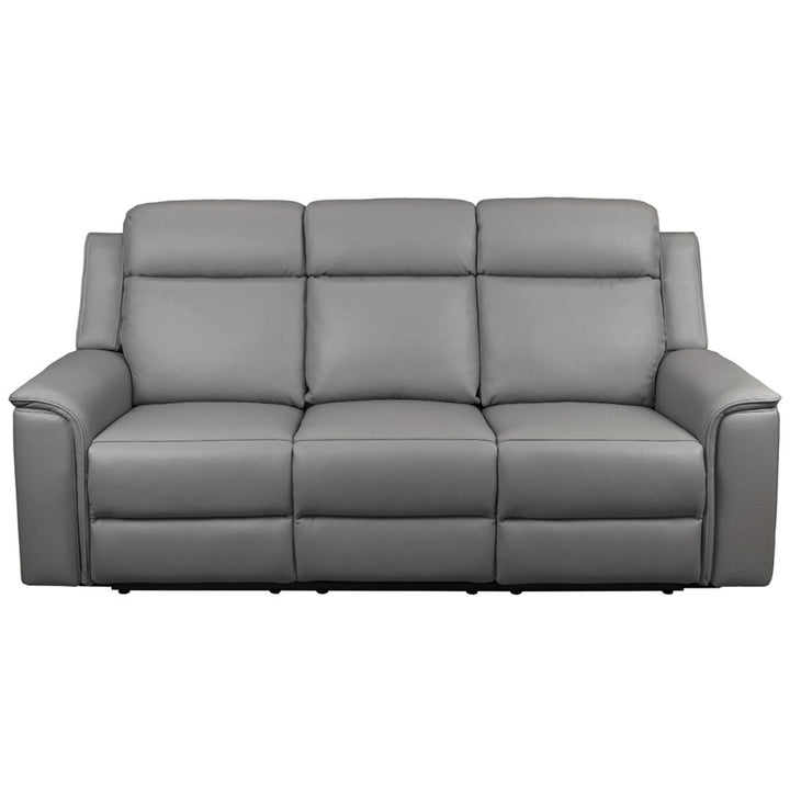 Doomben Premium Leather 3 Seater Sofa - Dark Grey