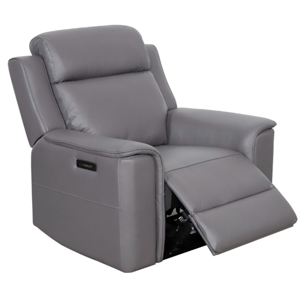 Doomben Premium Leather Recliner Armchair - Dark Grey