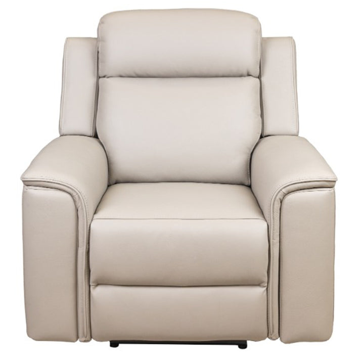 Doomben Premium Leather Recliner Armchair - Light Grey