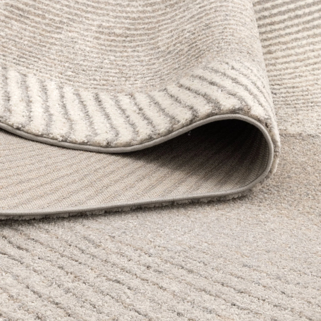 Dorado Abstract Contour Grey Beige Rug