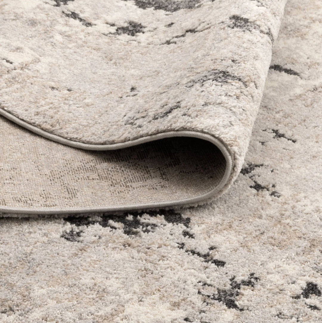 Dorado Abstract Textured Grey Beige Rug