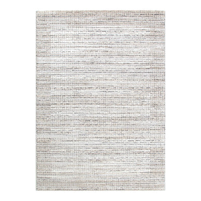 Dorado Textured Look Border Grey Beige Rug
