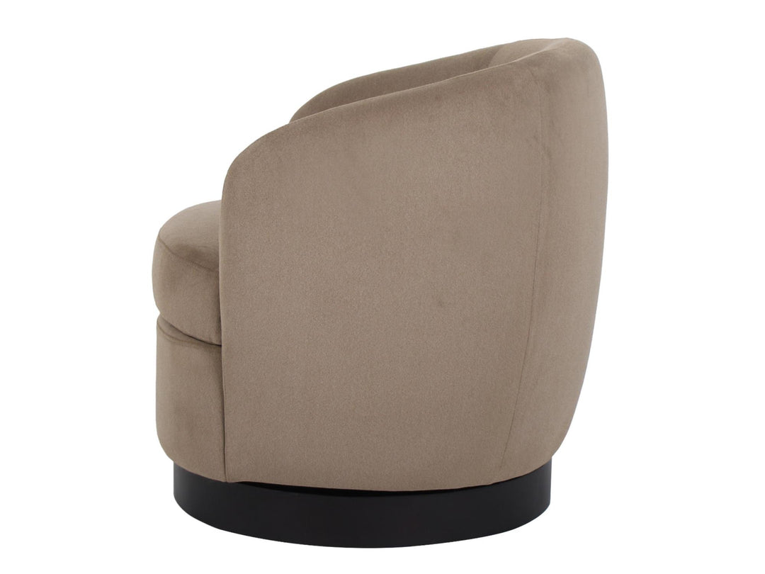Doreen Swivel Accent Armchair - Coffee