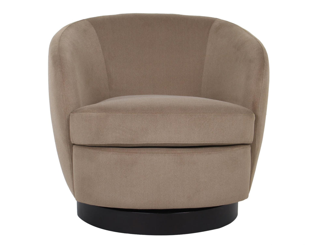 Doreen Swivel Accent Armchair - Coffee