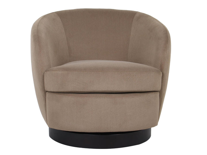 Doreen Swivel Accent Armchair - Coffee