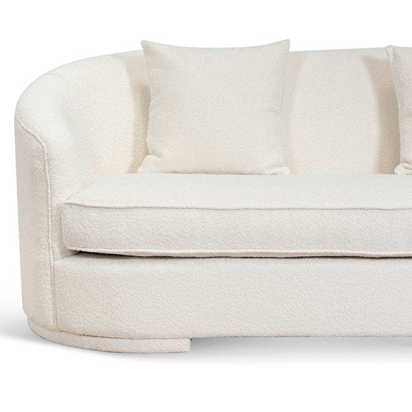 Dorian 3 Seater Sofa - Ivory White Boucle