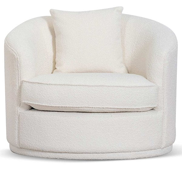 Dorian Armchair - Ivory White Boucle