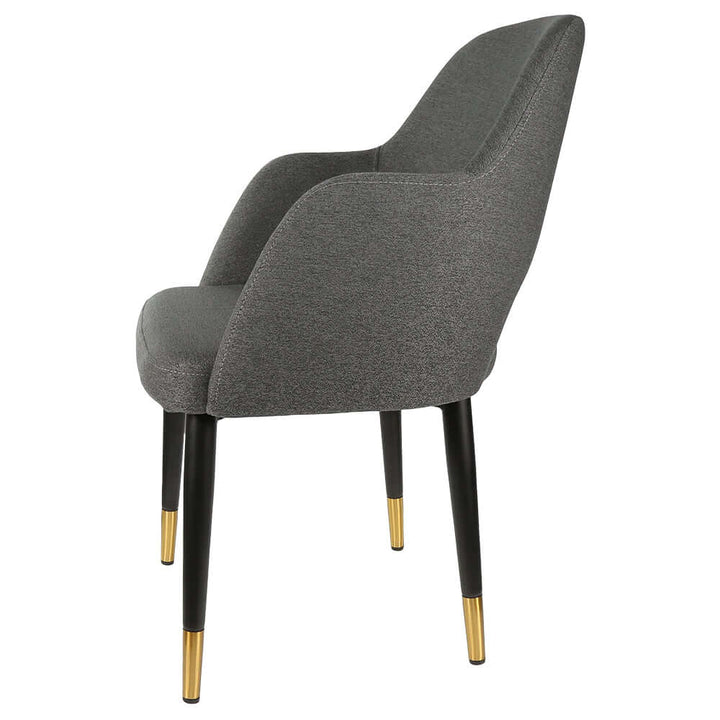 Durafurn Sorbet Chair with Black Metal Legs - Anthracite Fabric