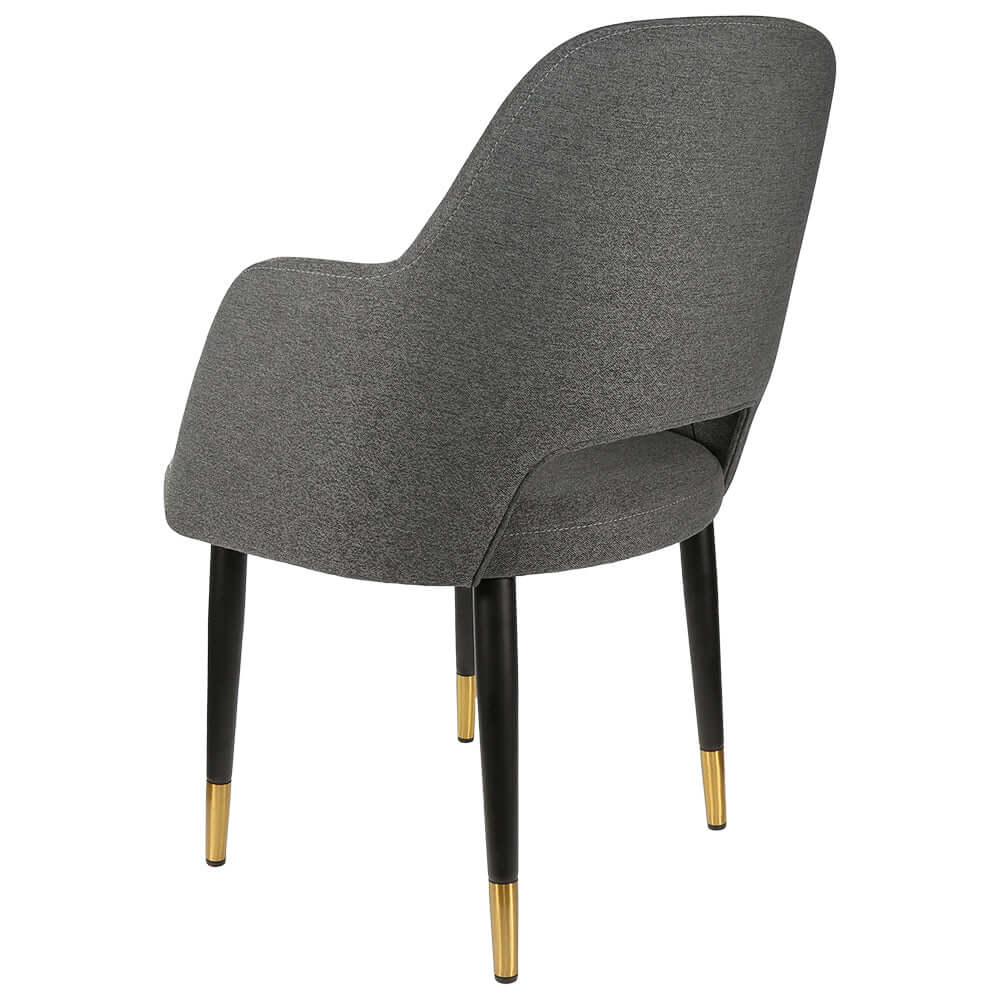 Durafurn Sorbet Chair with Black Metal Legs - Anthracite Fabric