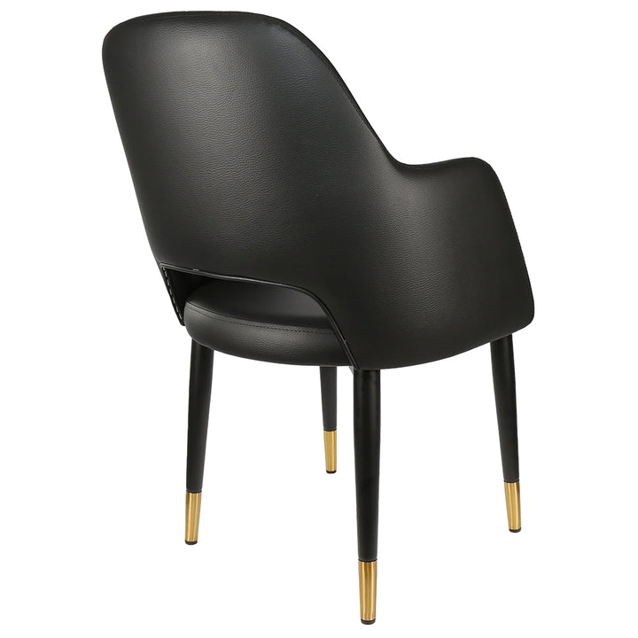 Durafurn Sorbet Chair with Black Metal Legs - Black Vinyl