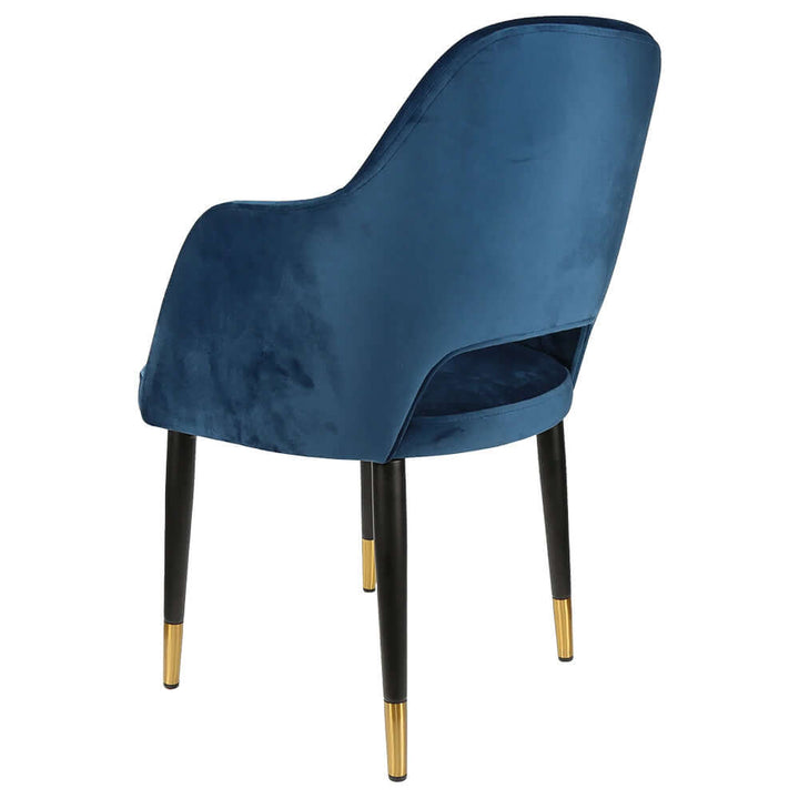 Durafurn Sorbet Chair with Black Metal Legs - Denim Velvet